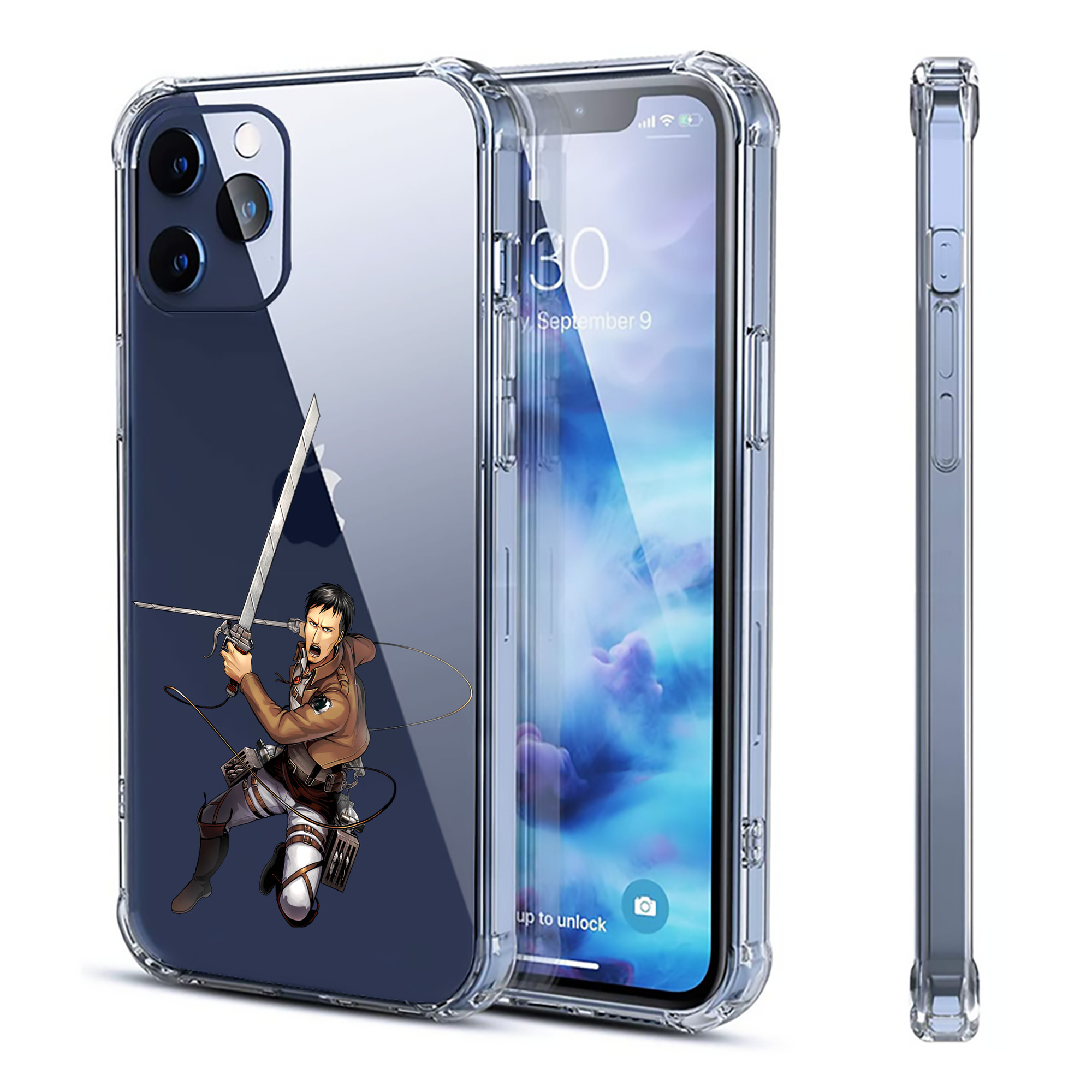 （画像用） 進撃の巨人 Attack on Titan 【iPhone 12シリーズ対応】透明スマホケース（クリアソフトケース）